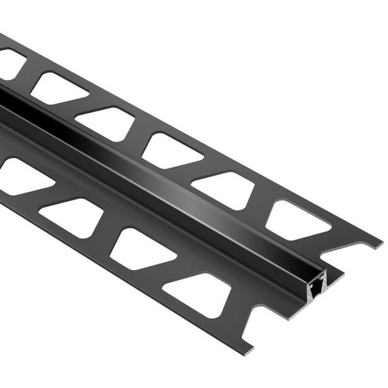DILEX-BWB Surface Joint Profile with 3/8" Wide Movement Zone - PVC Plastic Black 1/2" (12.5 mm) x 8' 2-1/2"