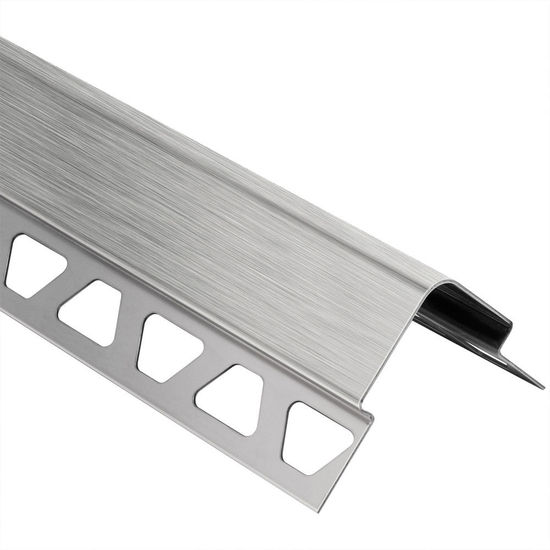 ECK-E Heavy-Duty Edge-Protection for Outside Corner 90° Profile - Brushed Stainless Steel (V2) 1-15/32" x 9' 10" x 7/16" (11 mm) 