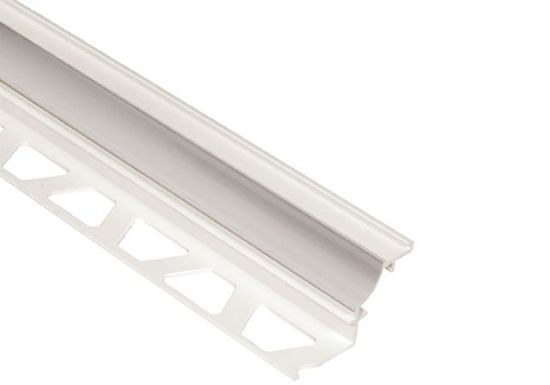 DILEX-PHK Profilé à gorge avec un radius de 3/8" - plastique PVC gris classique 1/2" (12.5 mm) x 8' 2-1/2"