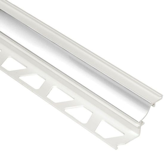 DILEX-PHK Profilé à gorge avec un radius de 3/8" - plastique PVC blanc éclatant 5/16" (8 mm) x 8' 2-1/2"