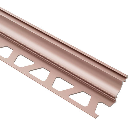 DILEX-AHK Profilé à gorge avec un radius de 3/8" - aluminium anodisé cuivre mat 1/2" (12.5 mm) x 8' 2-1/2"