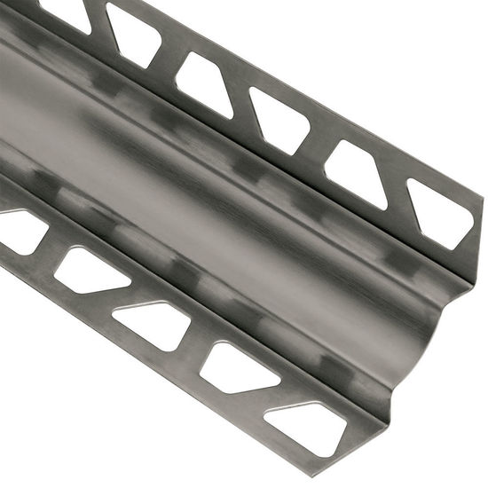DILEX-EHK Cove-Shaped Profile with 23/32" Radius - Stainless Steel (V4) 7/16" (11 mm) x 7/16" x 8' 2-1/2"