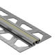 DILEX-EKSB Profilé de joint de surface pour les revêtements de plancher plus minces Acier inoxydable (V2) avec joint de 1/4" Gris 1/4" (6 mm) x 8' 2-1/2"