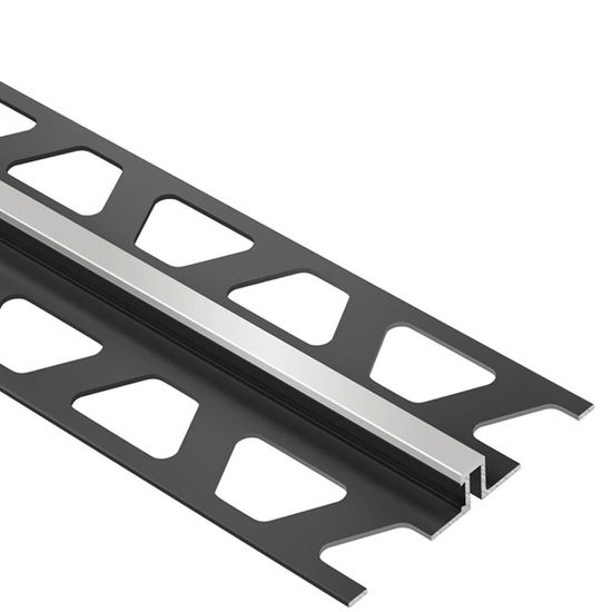 DILEX-BWS Profilé pour joint de surface avec zone de mouvement de 3/16" - plastique PVC gris classique 7/16" (11 mm) x 8' 2-1/2"