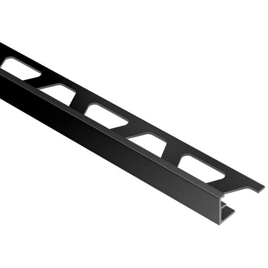 SCHIENE Profilé de bordure de mur/plancher aluminium anodisé noir brillant 1/4" (6 mm) x 8' 2-1/2"