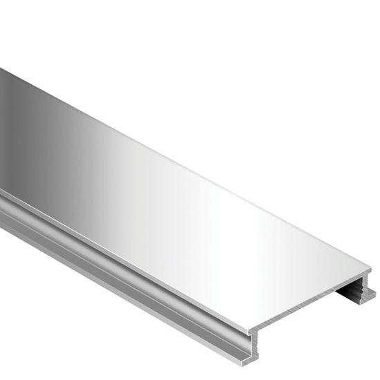 DESIGNLINE Decorative Border Profile - Aluminum Anodized Polished Chrome 1/4" (6 mm) x 8' 2-1/2"