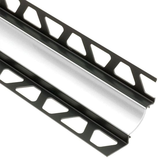 DILEX-HKW Profilé à gorge avec un radius de 11/16" - plastique PVC blanc éclatant 7/16" (11 mm) x 7/16" x 8' 2-1/2"
