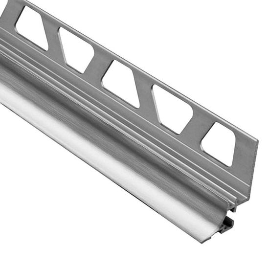 DILEX-AHKA Profilé à gorge avec un radius de 3/8" (10 mm) - aluminium anodisé chrome brossé 3/8" x 8' 2-1/2"