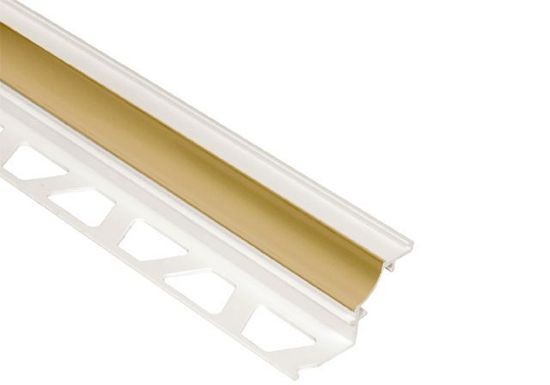 DILEX-PHK Profilé à gorge avec un radius de 3/8" - plastique PVC beige clair 1/2" (12.5 mm) x 8' 2-1/2"