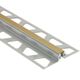 DILEX-AKWS Profilé de joint de surface avec zone de mouvement de PVC 1/4" - aluminium beige clair 5/8" (16 mm) x 8' 2-1/2"