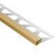DILEX-KSA Perimeter Joint Profile with 3/8" Self-Adhesive Strip Light Beige - Stainless Steel (V2) 13/16" (21 mm) x 8' 2-1/2"