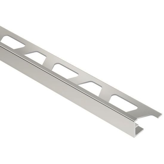 SCHIENE Profilé de bordure de mur/plancher aluminium anodisé nickel poli 3/8" (10 mm) x 8' 2-1/2"