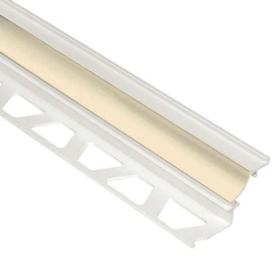 DILEX-PHK Profilé à gorge avec un radius de 3/8" (10 mm) - plastique PVC sable 3/8" x 8' 2-1/2"