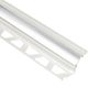 DILEX-PHK Profilé à gorge avec un radius de 3/8" Plastique PVC Blanc éclatant 1/2" (12.5 mm) x 8' 2-1/2"