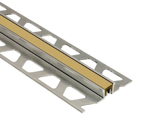 DILEX-KSN Profilé pour joint de surface avec insertion beige clair de 7/16" Aluminium 3/8" (10 mm) x 8' 2-1/2"
