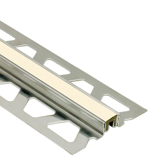 DILEX-KSN Profilé pour joint de surface avec insertion sable de 7/16" (11 mm) - acier inoxydable (V2) 7/16" x 8' 2-1/2"