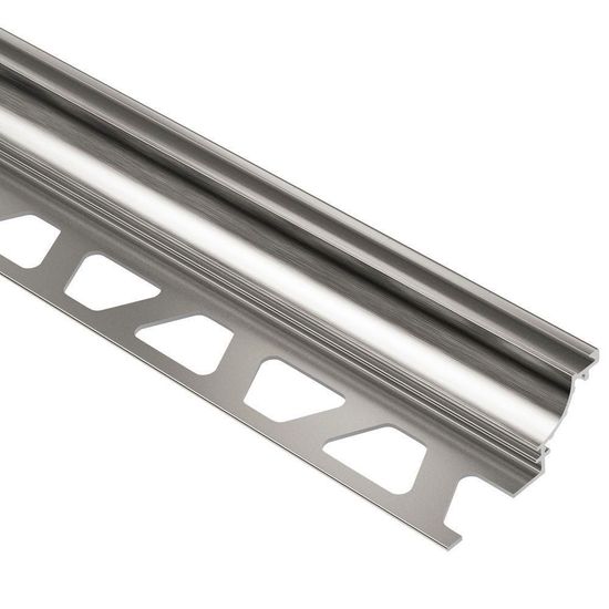DILEX-AHK Profilé à gorge avec un radius de 3/8" - aluminium anodisé nickel brossé 5/16" (8 mm) x 8' 2-1/2"