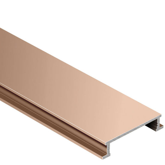 DESIGNLINE Decorative Border Profile - Aluminum Anodized Matte Copper 1/4" (6 mm) x 8' 2-1/2"