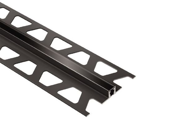 DILEX-BWB Surface Joint Profile with 3/8" Wide Movement Zone PVC Plastique Black 1/4" (6 mm) x 8' 2-1/2"