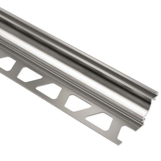 DILEX-AHK Cove-Shaped Profile with 3/8" Radius - Aluminum Anodized Brushed Nickel 1/2" (12.5 mm) x 8' 2-1/2"