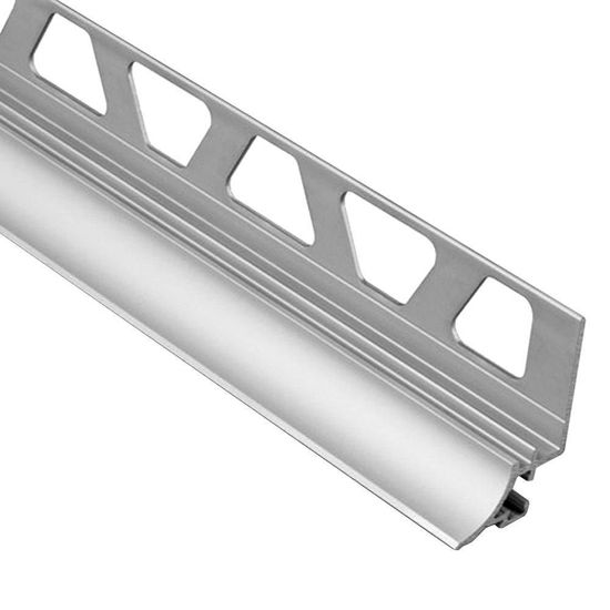 DILEX-AHKA Profilé à gorge avec un radius de 3/8" - aluminium anodisé mat 9/16" (15 mm) x 8' 2-1/2"