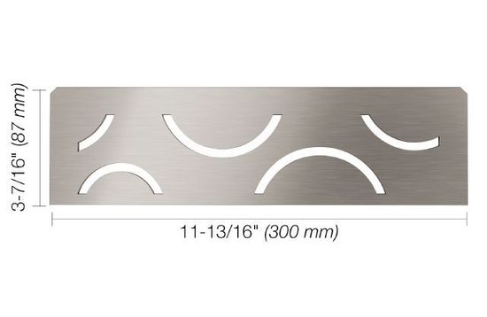 SHELF-N Rectangular Shelf for Niche Curve Design - Brushed Stainless Steel (V2)