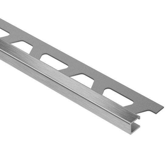 QUADEC Square Edge Trim - Brushed Stainless Steel (V2) 17/32" (14 mm) x 8' 2-1/2"
