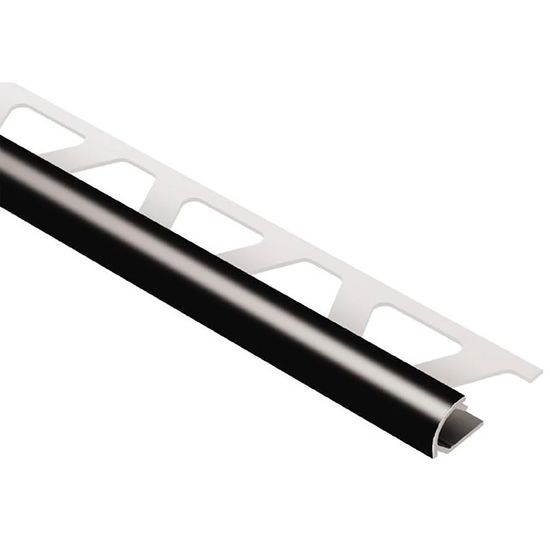 RONDEC Bullnose Trim - Aluminum  Black 1/2" (12.5 mm) x 8' 2-1/2"