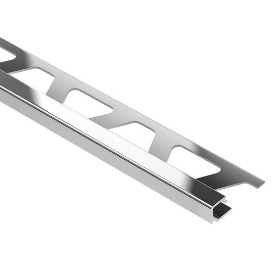QUADEC Square Edge Trim - Aluminum Anodized Polished Chrome 5/16" (8 mm) x 8' 2-1/2"