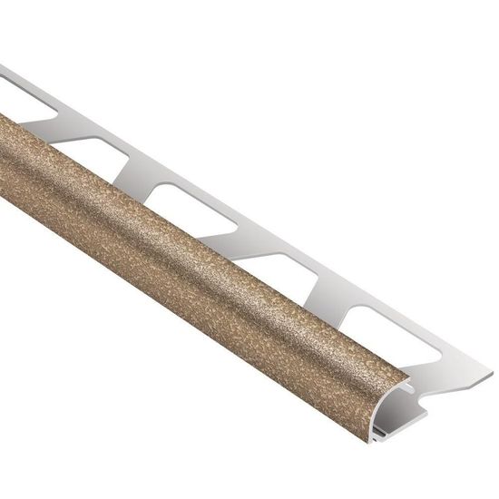 RONDEC Bullnose Trim - Aluminum  Beige 1/2" (12.5 mm) x 8' 2-1/2"