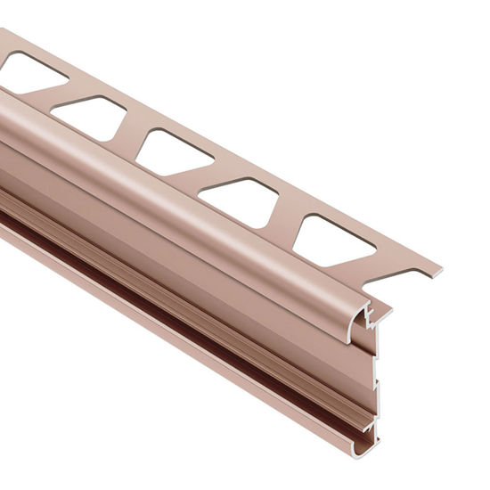 RONDEC-CT Profilé de bordure à comptoir double rail - Aluminum Anodized Matte Copper 3/8" (10 mm) x 8' 2-1/2"