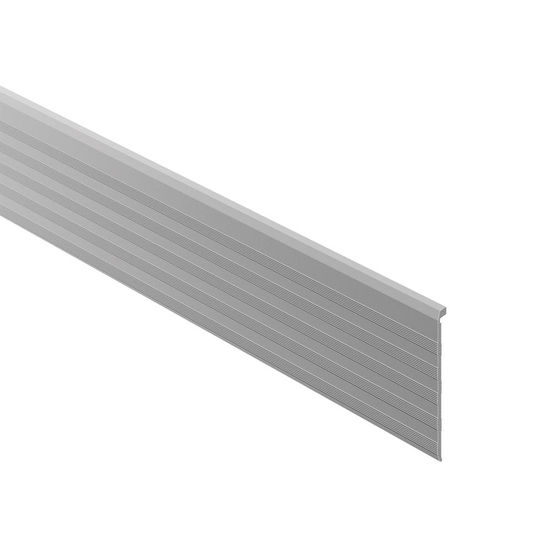 TREP-TAP Profilé de contremarche - aluminium anodisé mat 2-13/32" (61 mm) x 8' 2-1/2"