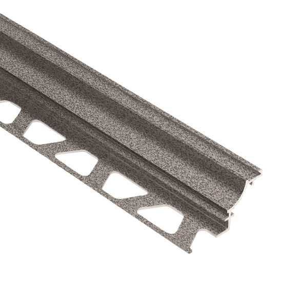 DILEX-AHK Profilé à gorge avec un radius de 3/8" - aluminium gris pierre 9/16" (15 mm) x 8' 2-1/2"