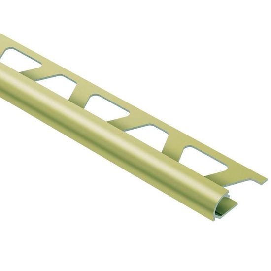 RONDEC Bullnose Trim - Aluminum Anodized Matte Brass 3/8" (10 mm) x 8' 2-1/2"