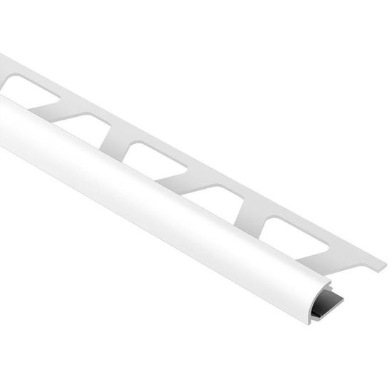 RONDEC Bullnose Trim - Aluminum Bright White 3/8" (10 mm) x 8' 2-1/2"