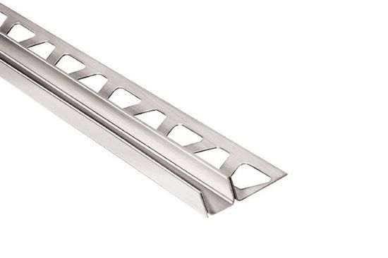 DECO-SG Decorative Edge-Protection Shadow Gap - Brushed Stainless Steel (V2) 15/32" x 8' 2-1/2" x 1/2" (12.5 mm)