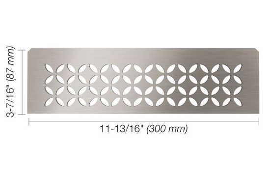 SHELF-N Rectangular Shelf for Niche Floral Design - Brushed Stainless Steel (V2)