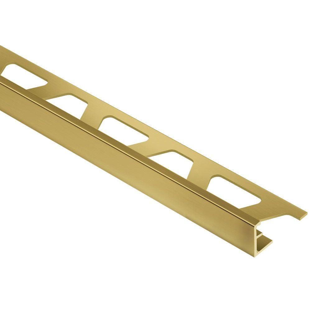 Schluter SCHIENE Floor/Wall Edge Trim - Brass 5/16" (8 Mm) X 8' 2-1/2 ...