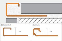 Moulure profilée de finition QUADEC en aluminium anodisé mat, 1/2'' main image 1