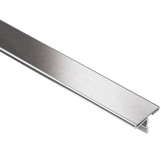 RENO-T Large T-Shaped Transition Profile - Brushed Stainless Steel (V2) 1" (25 mm) x 8' 2-1/2" x 11/32"
