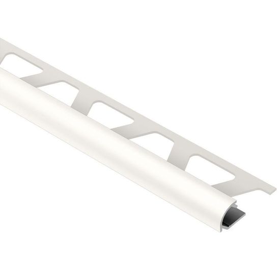 RONDEC Bullnose Trim - Aluminum  White 3/8" (10 mm) x 8' 2-1/2"