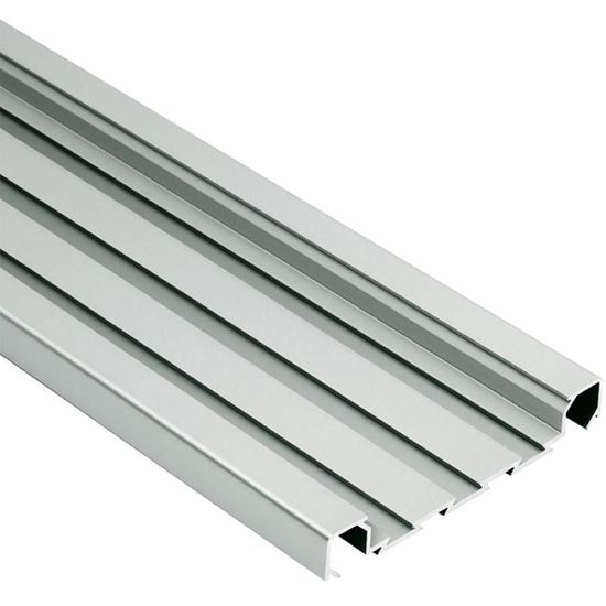 QUADEC-FS Double-Rail Feature Strip Profile - Aluminum Anodized Matte 5/16" (8 mm) x 8' 2-1/2"