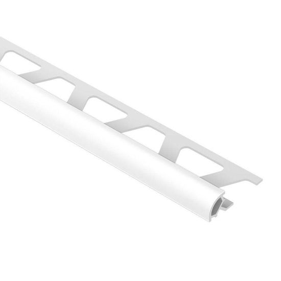 RONDEC Bullnose Trim - PVC Plastic Bright White 5/16" (8 mm) x 8' 2-1/2"
