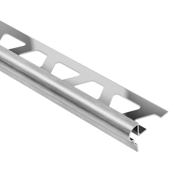 TREP-FL Stair-Nosing Profile - Brushed Stainless Steel (V2) 7/16" (11 mm) x 4' 11"