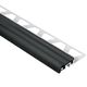 TREP-S Stair-Nosing Profile with Black Insert - Aluminum and PVC Plastic 1-1/32" x 8' 2-1/2" x 5/16" (8 mm)