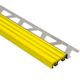 TREP-S Stair-Nosing Profile with Yellow Insert - Stainless Steel (V2) and PVC Plastic 1-1/32" x 8' 2-1/2" x 1/2" (12 mm)