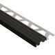 TREP-S Profilé de nez de marche avec insert Noir Acier inoxydable (V2)  1/2" (12.5 mm) x 1-1/32" x 4' 11"