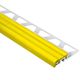 TREP-S Profilé de nez de marche avec insert jaune - aluminium et plastique PVC 1-1/32" x 8' 2-1/2" x 5/16" (8 mm)