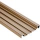 QUADEC-FS Double-Rail Feature Strip Profile Anodized Aluminum Brushed Antique Bronze 5/16" (8 mm) x 8' 2-1/2"