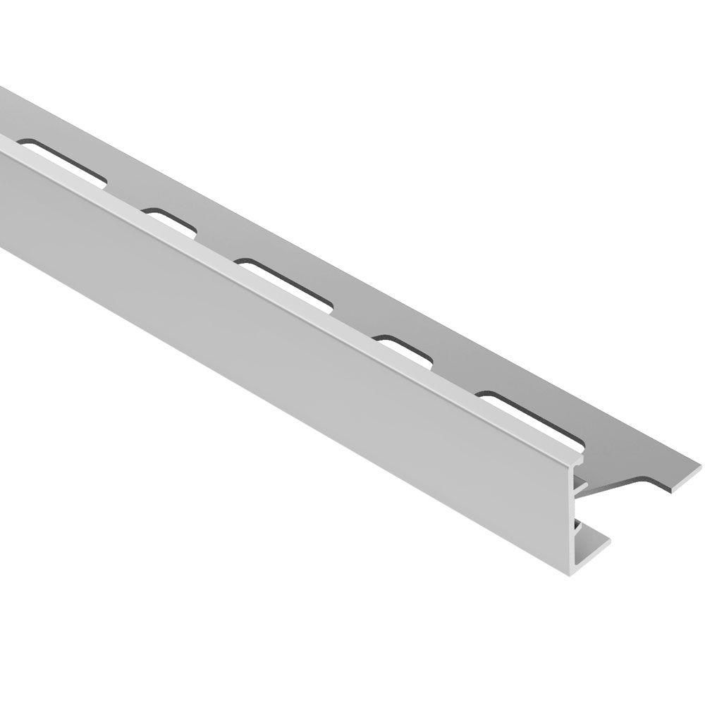 Schluter - SCHIENE - Profilé de bordure de mur alum. gris pierre 7/16